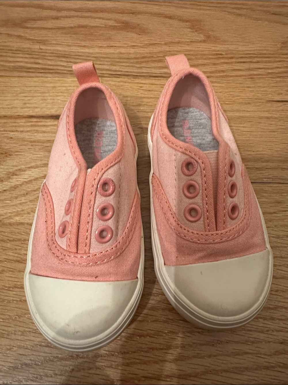 Old Navy Peach Slip-On Canvas Sneakers for Kids